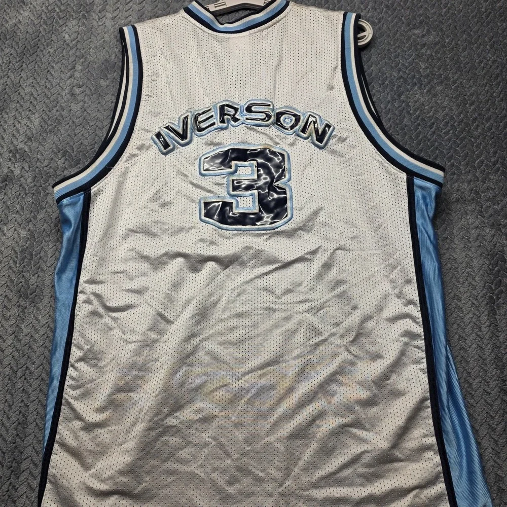 Vintage Reebok I3 Allen Iverson Limited Edition Mesh Jersey White Blue Men's XXL